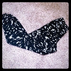 Sheer black/white patterned pants